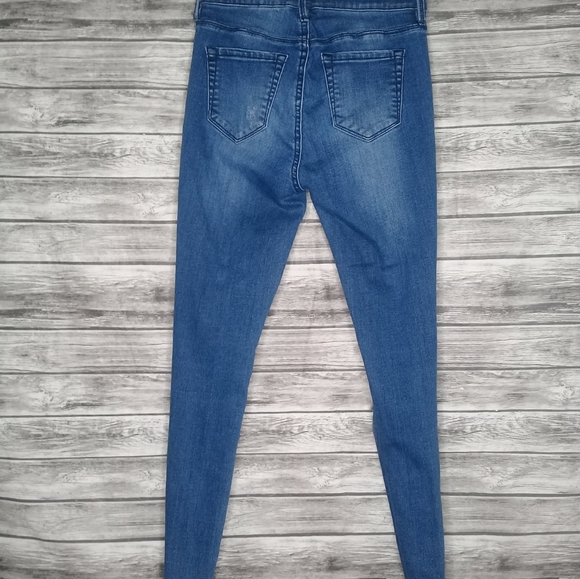 PacSun Jeggings High Rise Ankle Super Power Stretch Distressed Raw Hem Sz 24 - Picture 5 of 9